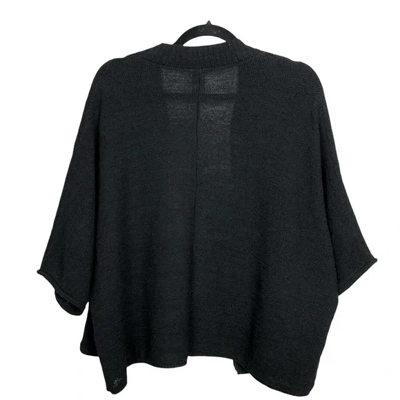 Akemi +Kin by Anthropology Women’s Black Open Front Knit Cardigan One Size - Picture 2 of 4